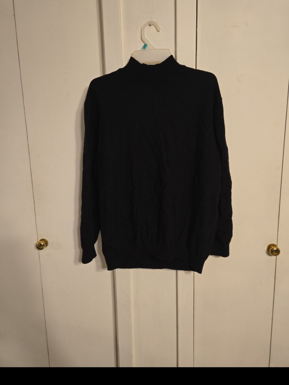 WOMEN'S 100% MERINO WOOL Daniel Gray black cew neck sweater sz XXL